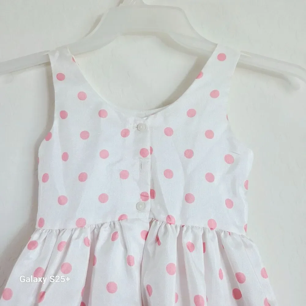 Gymboree Girls Floral Fit & Flare Dress Polka Dot Tulip Border Size 6